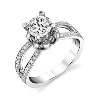 Item # E7045WE - White Gold Diamond Engagement Ring