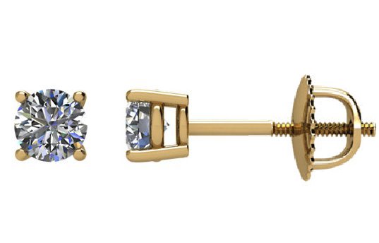 Item # E70501E View 2 - 0.50ct Diamond Stud Earrings