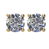 Item # E70751 - 14K Yellow Gold Diamond Stud Earrings