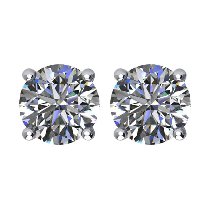 Item # E71501WE - 18K Diamond Stud earrings 1.50ct
