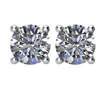Item # E72001PP - 2.0 ct. Platinum Round Diamond Earrings