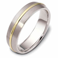 Item # F116171PE - 18K Gold and Platinum Wedding Band.