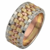 Item # F3056012E - 18K Wedding Band, Tied Together Forever