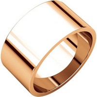 Item # F33661RE - 18K Rose Gold 10mm Wide Wedding Band