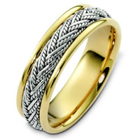 Item # G125201 - 14K Two-Tone Handcrafted Wedding Band