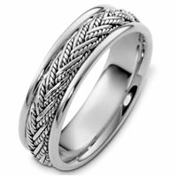 Item # G125201WE - 18K White Gold Handcrafted Wedding Band