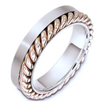 Item # G133321PE - Platinum and 18 Kt Rose Gold Wedding Band