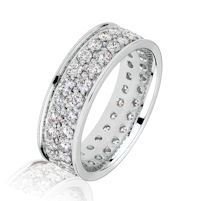 Item # G66742WE - 18K White Gold 1.62 ct tw Diamond Eternity Ring