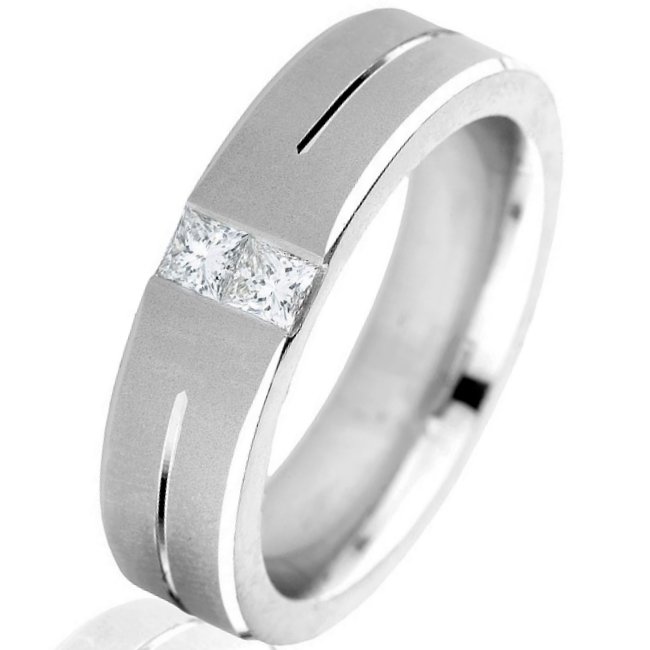 G6757PP Platinum Diamond Men's Wedding Band