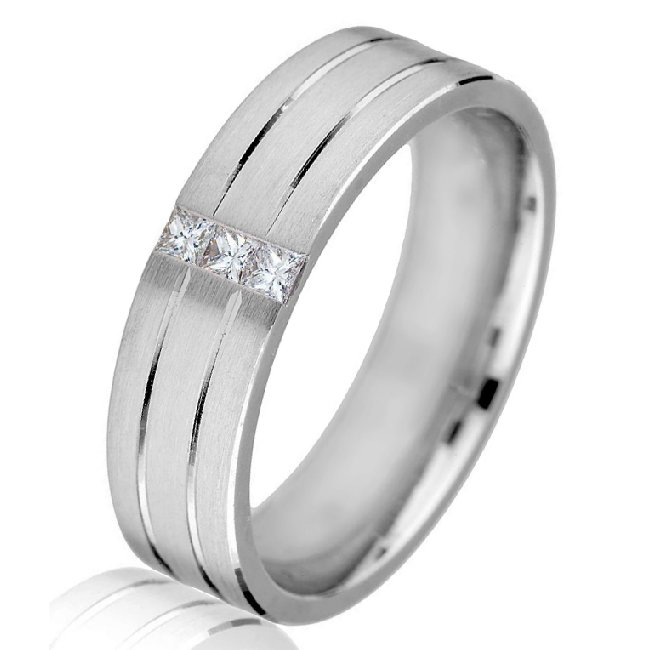 Item # G679238PD - Palladium, 8.0mm wide, comfort fit diamond wedding band. Diamonds total weight is 0.45ct. The diamonds are graded as VS in clarity G-H in color.