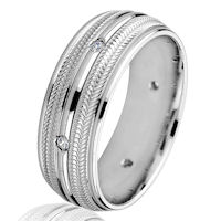 Item # G86768W - 14K White Gold Contemporary Wedding Ring