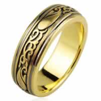 Item # H112418E - 18K Designer Wedding Band