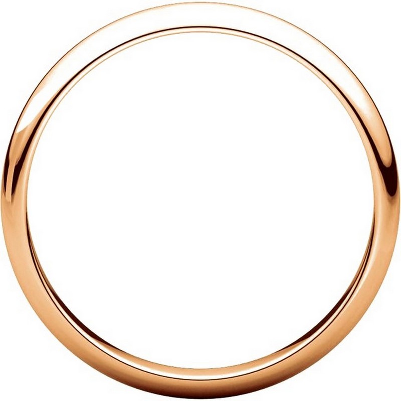 Item # H114853RE View 2 - 18K Rose Gold Plain Wedding Band High Dome