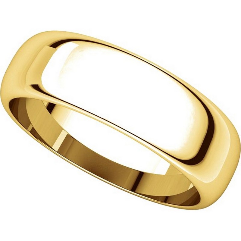 Item # H116826 View 4 - 14K Yellow Gold 6mm Wide High Dome Plain Wedding Band