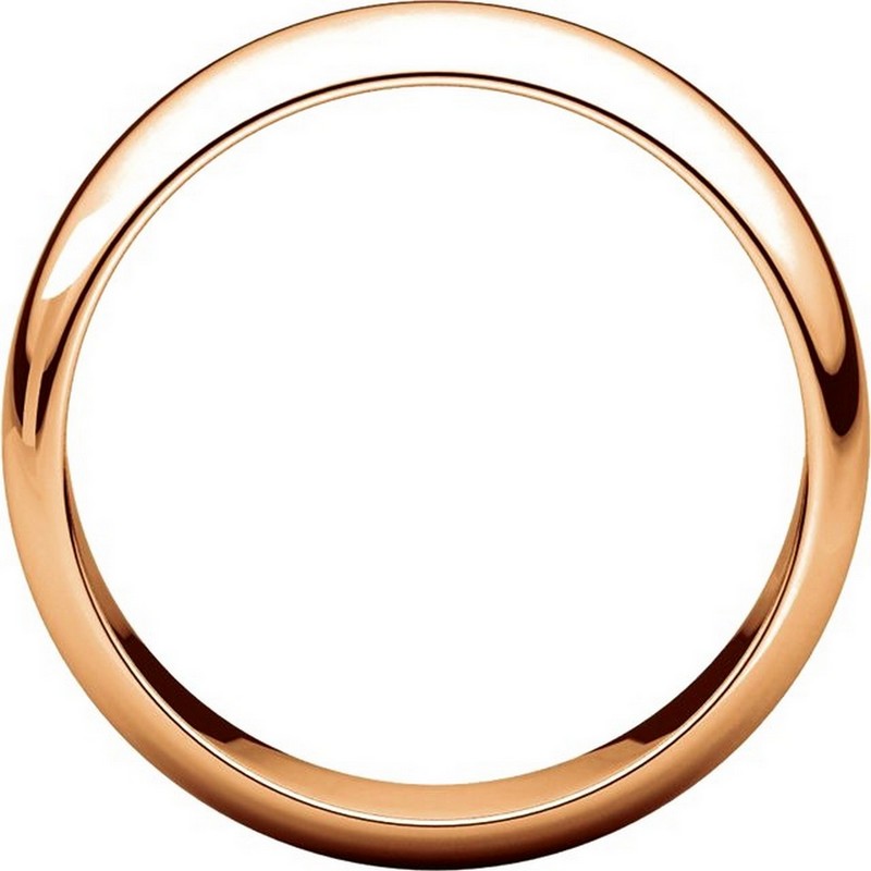 Item # H116826R View 2 - 14K Rose Gold 6mm Wide High Dome Plain Wedding Band