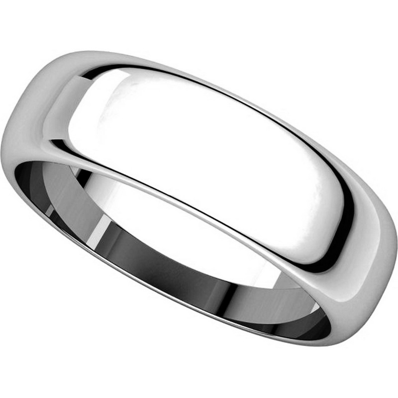 Item # H116826W View 4 - 14K White Gold 6mm Wide High Dome Plain Wedding Band