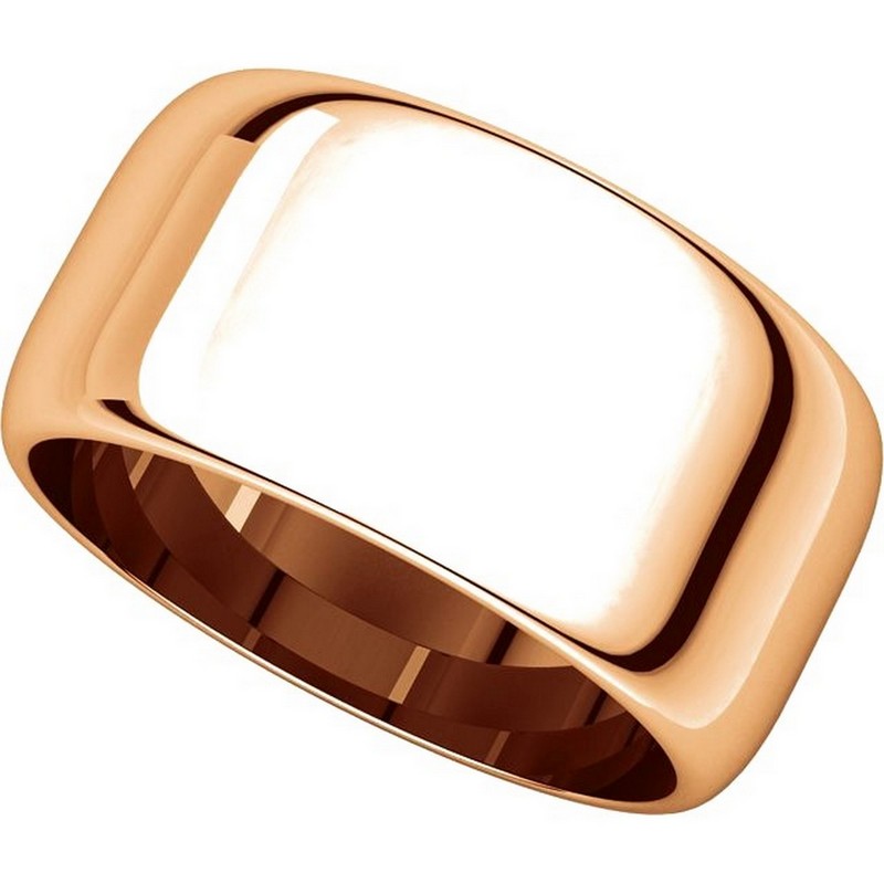 Item # H1168310R View 4 - 14K Rose Plain Wedding Band Gold 10 mm  High Dome
