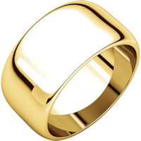 Item # H1168310x - 10K Gold 10 mm High Dome Plain Band