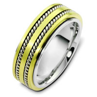 Item # H125571 - 14K Plain Wedding Band Two-Tone