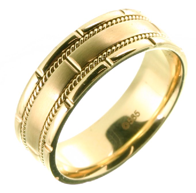 Item # H125731 View 2 - 14K Two-Tone Wedding Band.
