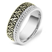 Item # J109372E - 18K Two Tone Juliet Wedding Band