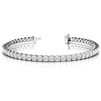 Item # LGB74350W - 3.5 CTW Lab-Grown Diamond Tennis Bracelet in 14k White Gold