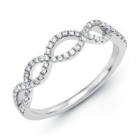 Item # M30840WE - White Gold 0.24 Ct Tw Diamond Infinity Ring