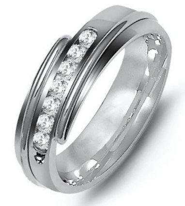Item # M316327PP - Platinum, 7.0mm wide, comfort fit, diamond wedding band. The wedding band holds 7 round diamonds with 0.35ct total weight. Diamonds are graded as VS in clarity G-H in color.