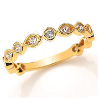 Item # M31888 - 14K Yellow Gold 0.40 Ct Tw Diamond Stackable Ring