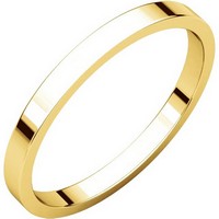 Item # N012502E - 18K Yellow Gold 2mm Flat Wedding Ring