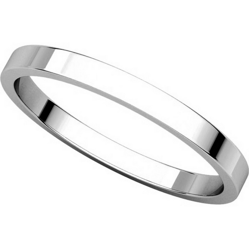 Item # N012502PD View 4 - Palladium 2mm Wide Flat Wedding Ring