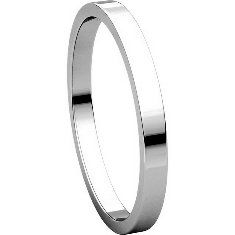 Item # N012502PD View 5 - Palladium 2mm Wide Flat Wedding Ring