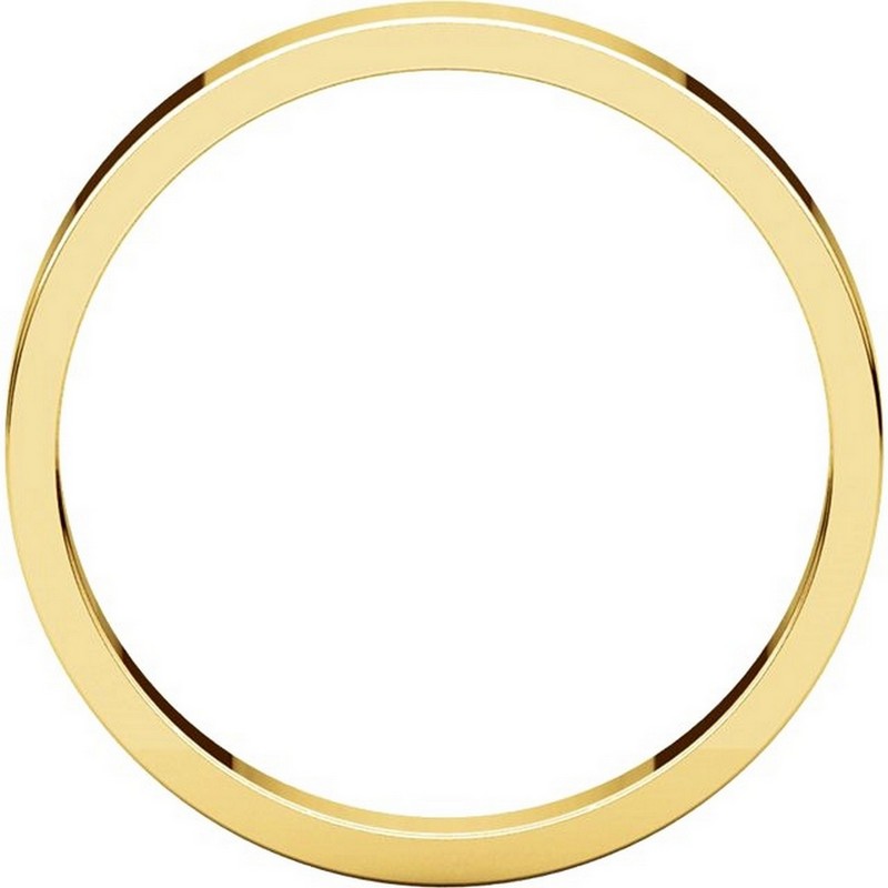 Item # N012503 View 2 - 14K Yellow Gold 3mm Flat Plain Wedding Ring