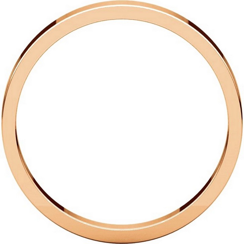 Item # N012503R View 2 - 14K Rose Gold 3mm Flat Plain Wedding Ring