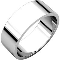 Item # N012507Wx - 10K White Gold Flat Band