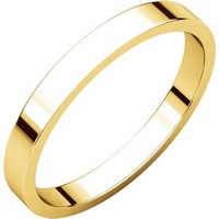 Item # N012525 - 2.5mm Wide Flat Plain Wedding Band