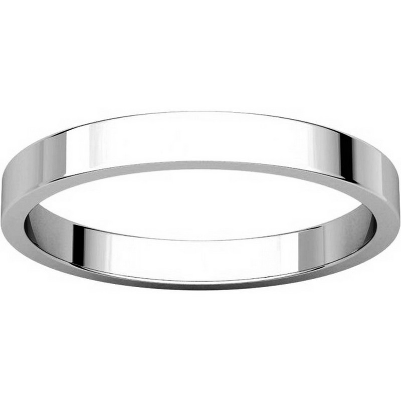 Item # N012525WE View 3 - 18K Flat 2.5mm wide Wedding Ring