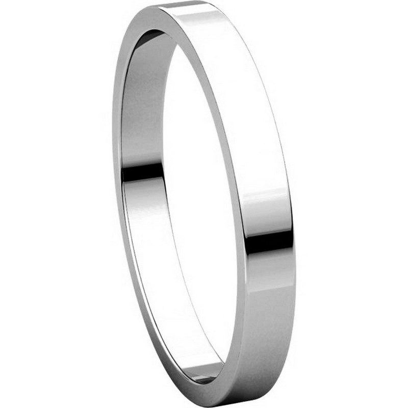 Item # N012525WE View 5 - 18K Flat 2.5mm wide Wedding Ring