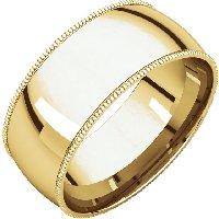 Item # NX238910 - 14K Yellow Gold Milgrain Edge Wedding Band