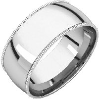 Item # NX238910WE - 18K White Gold 10.0MM Wedding Band