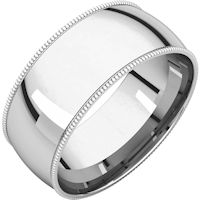 Item # NX238910Wx - 10K White Gold 10.0MM Wedding Band