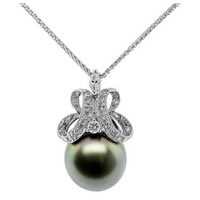 Item # P002028 - 18K Tahitian Pearl Pendant