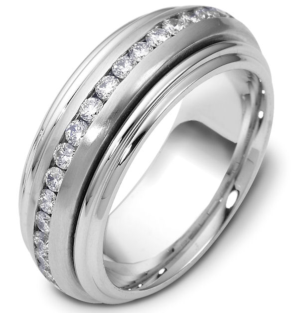 P112161PP Platinum Center Rotating Diamond Eternity Ring.