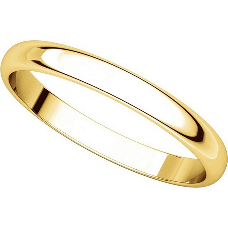 Item # P403825E View 4 - 18K Yellow Gold 2.5mm Wide Plain Wedding Ring