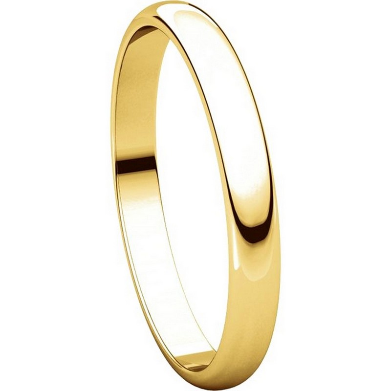 Item # P403825E View 5 - 18K Yellow Gold 2.5mm Wide Plain Wedding Ring