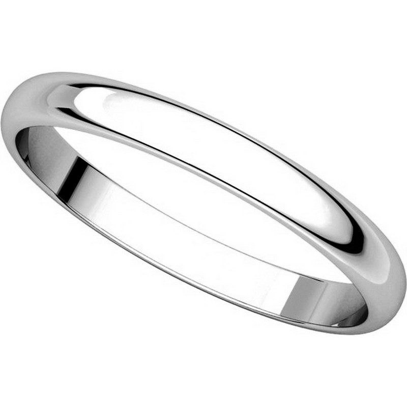 Item # P403825PD View 4 - Palladium 2.5mm Wide Plain Wedding Ring