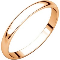 Item # P403825Rx - 14K Rose Gold 2.5mm Wide Plain Wedding Ring