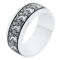 Item # R11011AG - 925 Silver Verona Lace Wedding Band