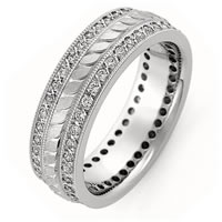 Item # R43388PP - Handcrafted Platinum Diamond Wedding Band
