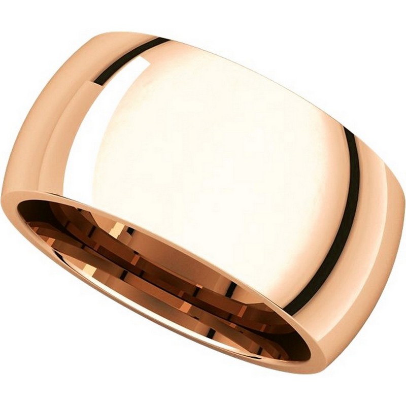 Item # S116872RE View 4 - 18K Rose Heavy Comfort Fit Plain Wedding Band